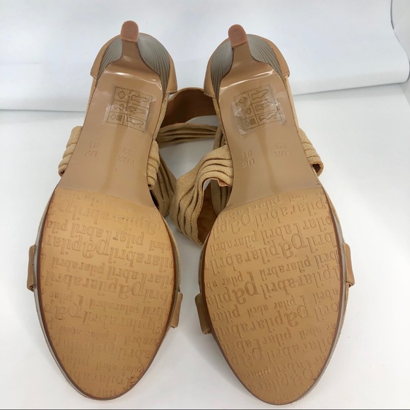 🌵Pilar Abril Tan Wrap Style Zip Back Heels 8 1/2 - Picture 4 of 8